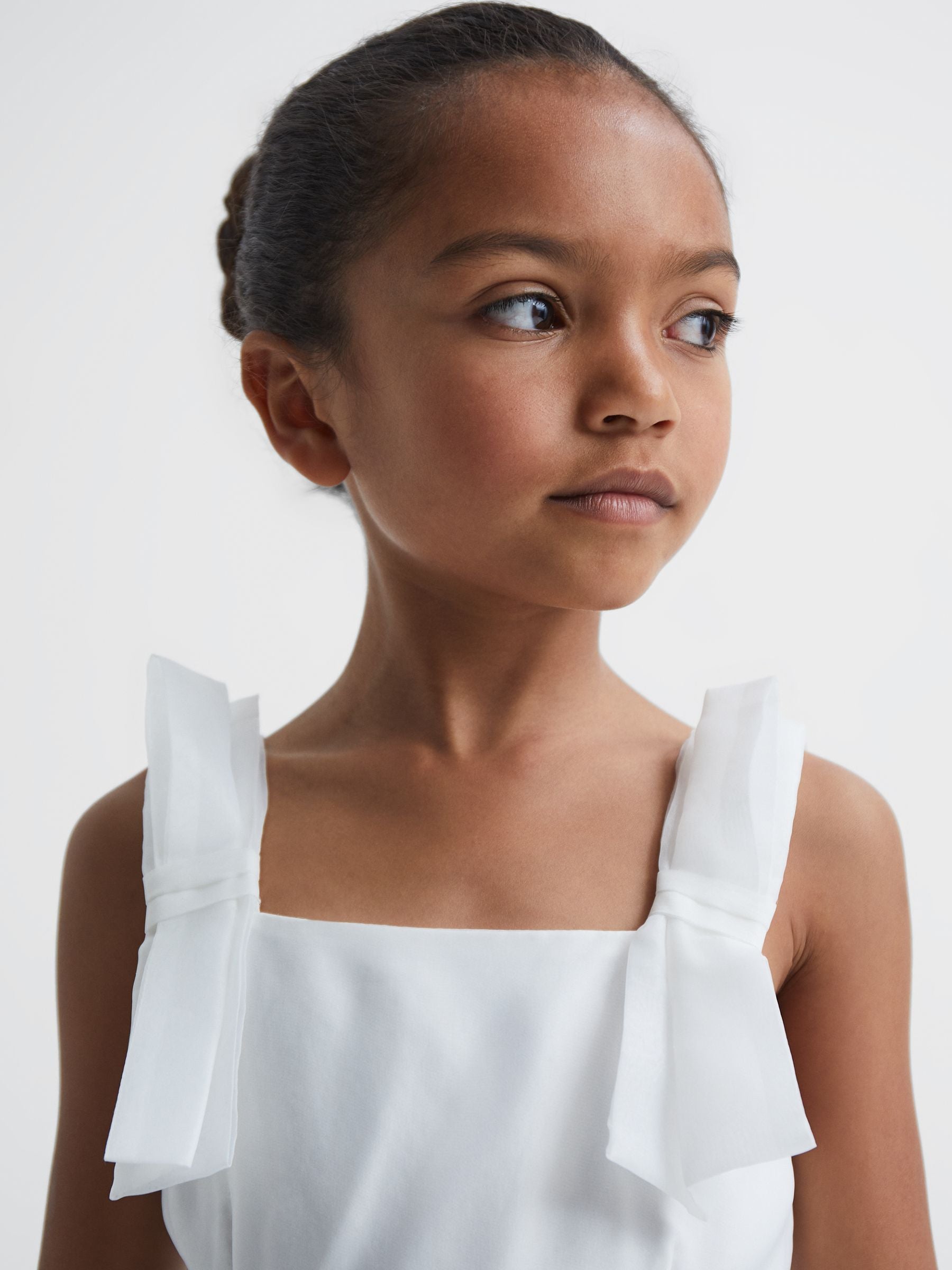 Dsiney Kidz - Reiss Ivory Selena Tulle Strappy Occasion Dress image 4