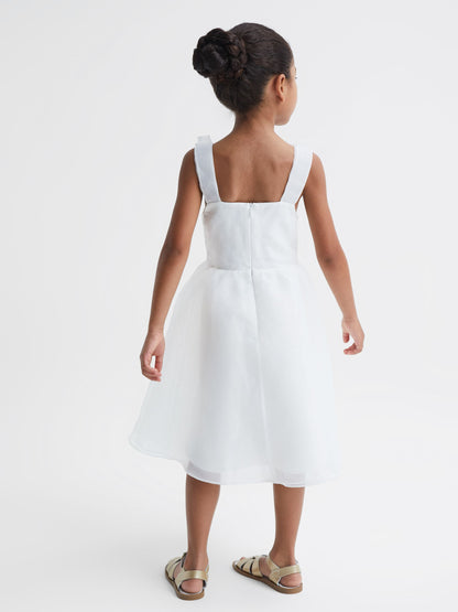 Dsiney Kidz - Reiss Ivory Selena Tulle Strappy Occasion Dress image 5