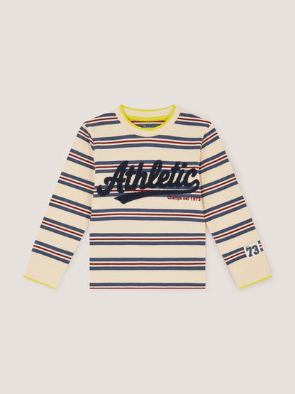 Dsiney Kidz - Monsoon Cream Athletic Stripe Long Sleeve Top image 1
