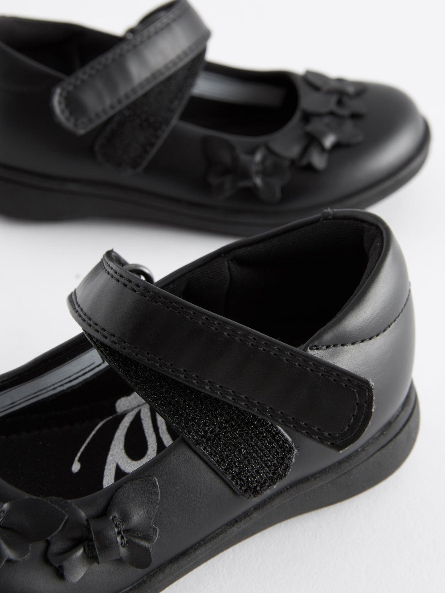 Matt Black Standard Fit (F) School Junior Butterfly Mary Jane Shoes image 5