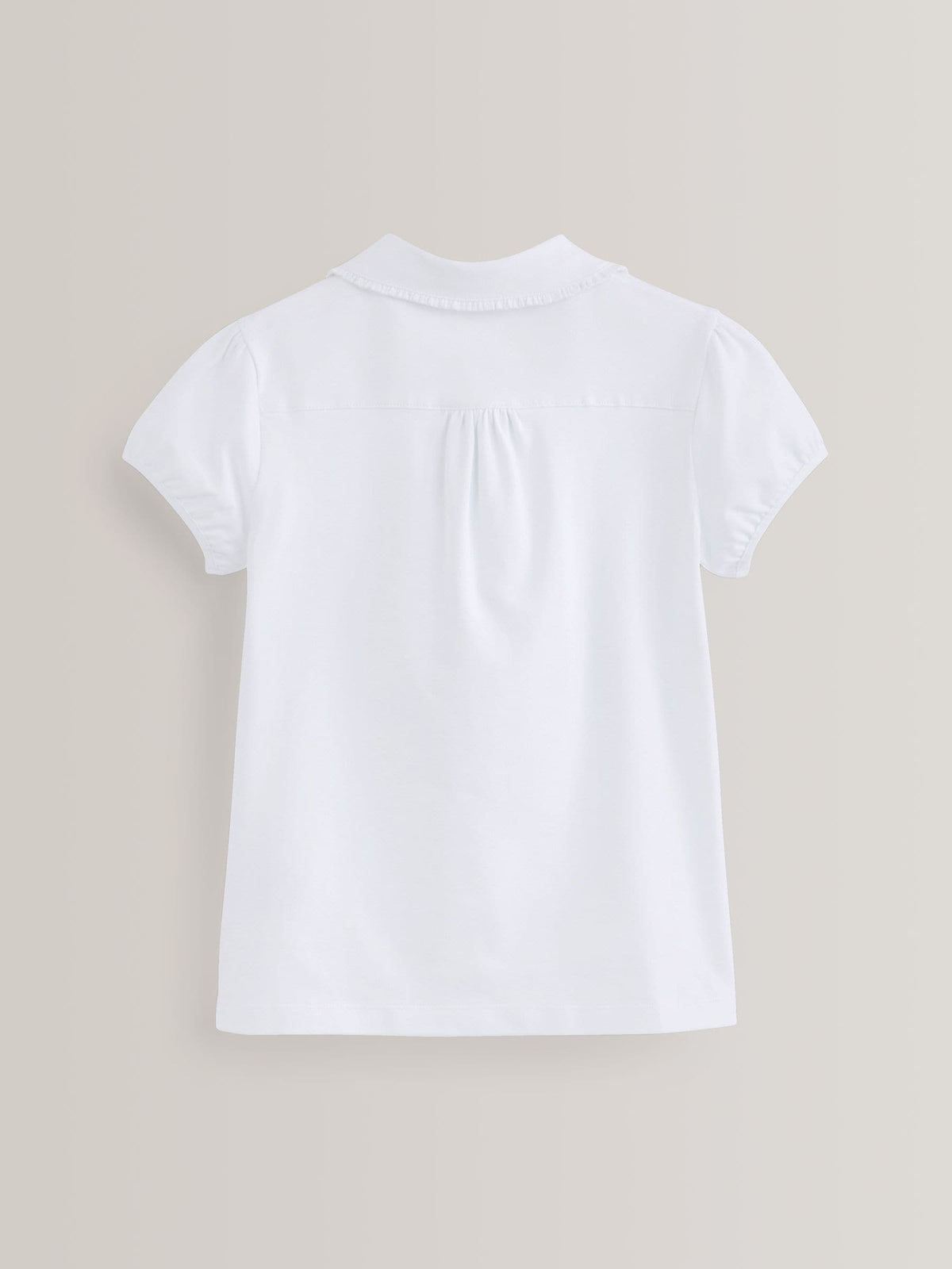 Dsiney Kidz - White Girls Cotton Stretch Pretty Collar School Jersey Top (3-14yrs) image 6
