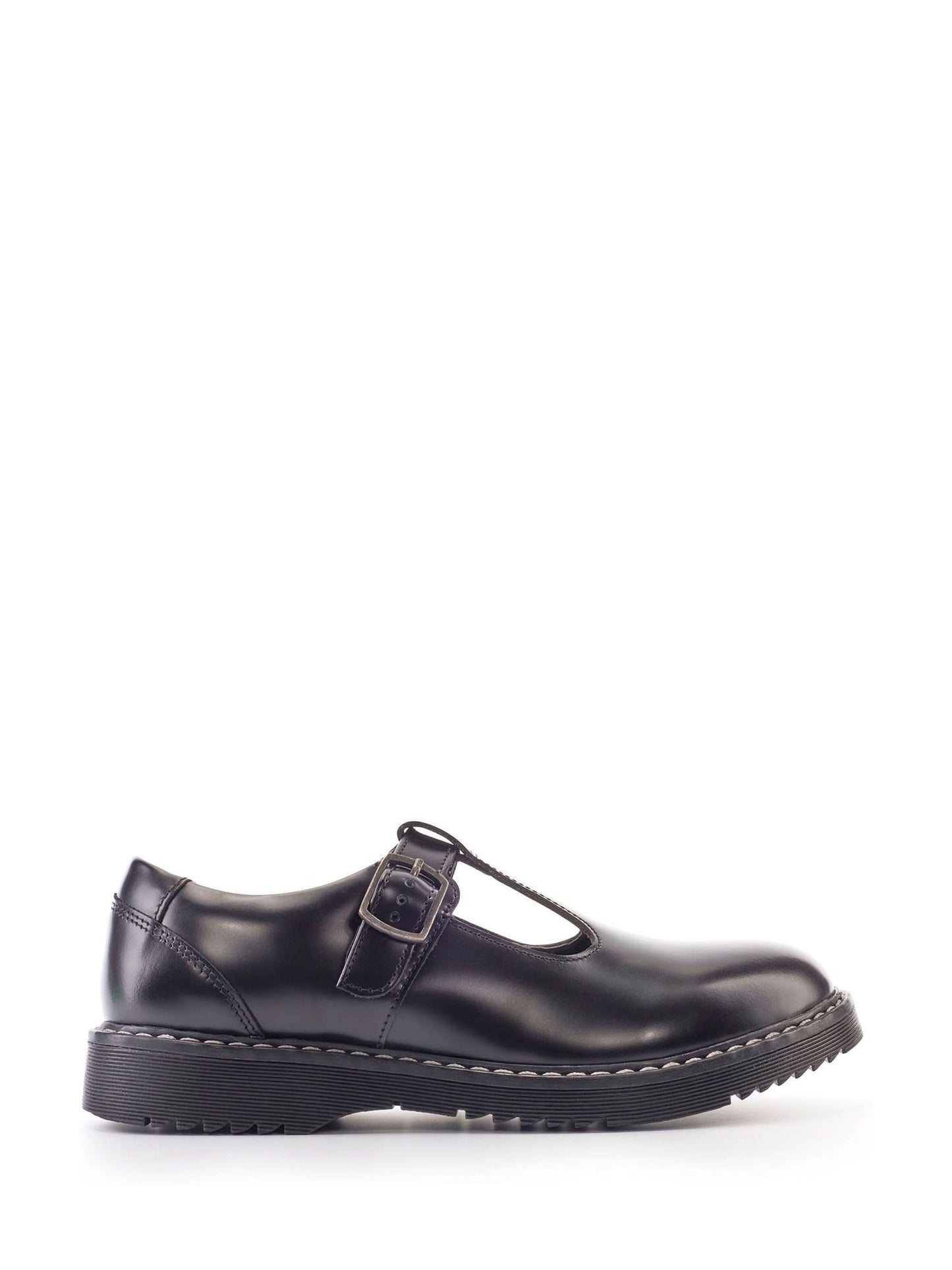 Start Rite Black Envisage Leather Chunky T Bar School Shoes image 1