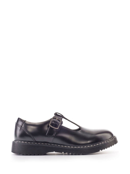 Start Rite Black Envisage Leather Chunky T Bar School Shoes image 1