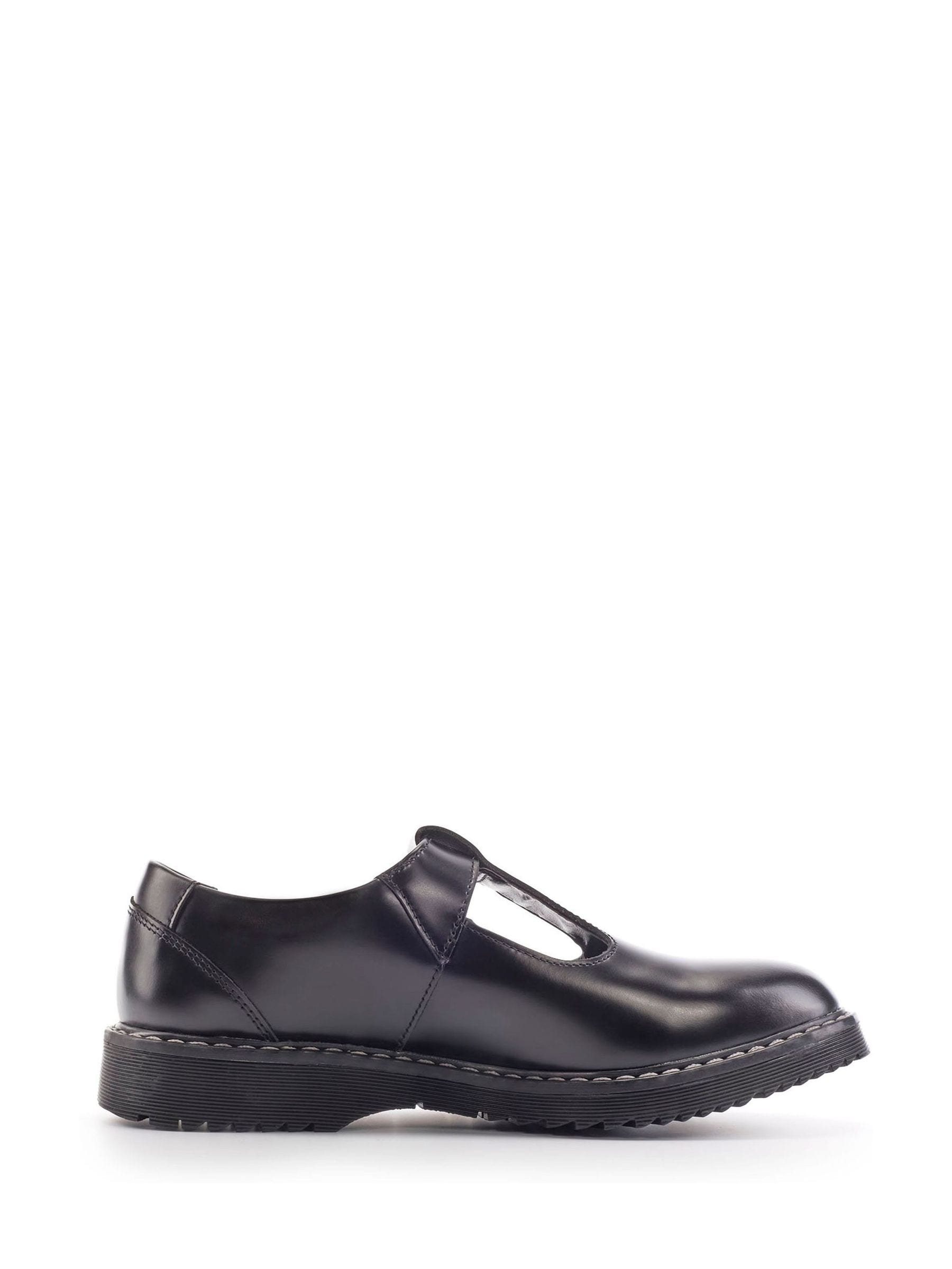 Start Rite Black Envisage Leather Chunky T Bar School Shoes image 2