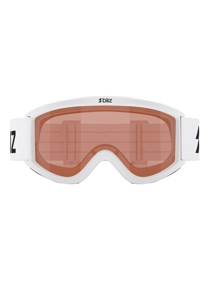 Bliz White Pixie Ski Goggles With Logo In Matte With Orange Lens - image 1