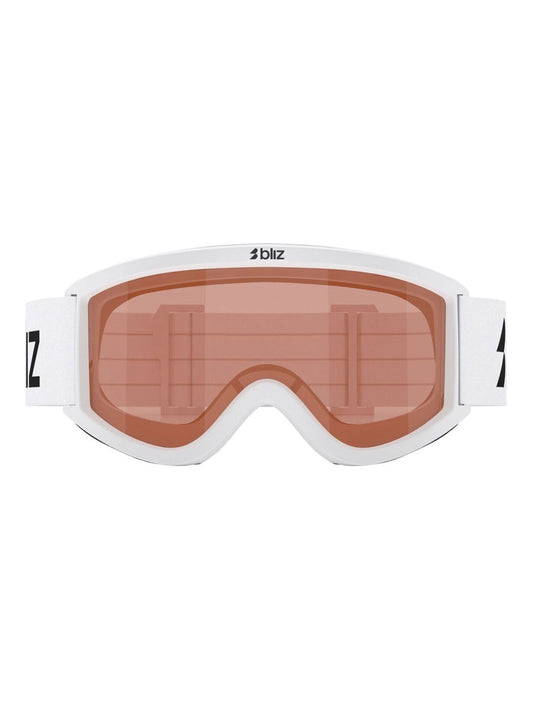 Bliz White Pixie Ski Goggles With Logo In Matte With Orange Lens - image 1