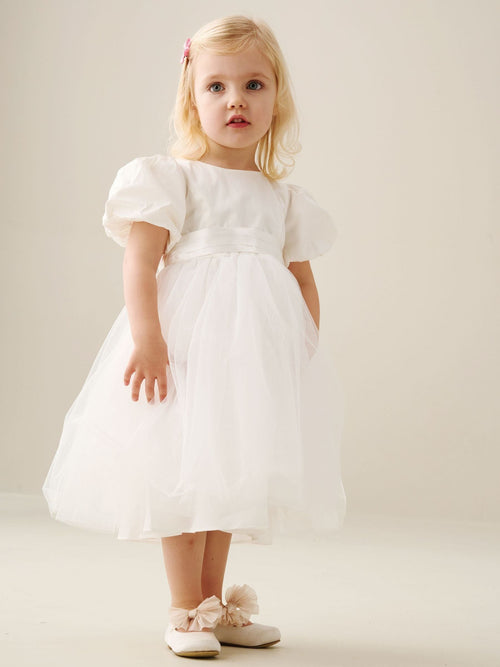 Dsiney Kidz - Angel & Rocket White Taffeta Bow Baby Dress image 1