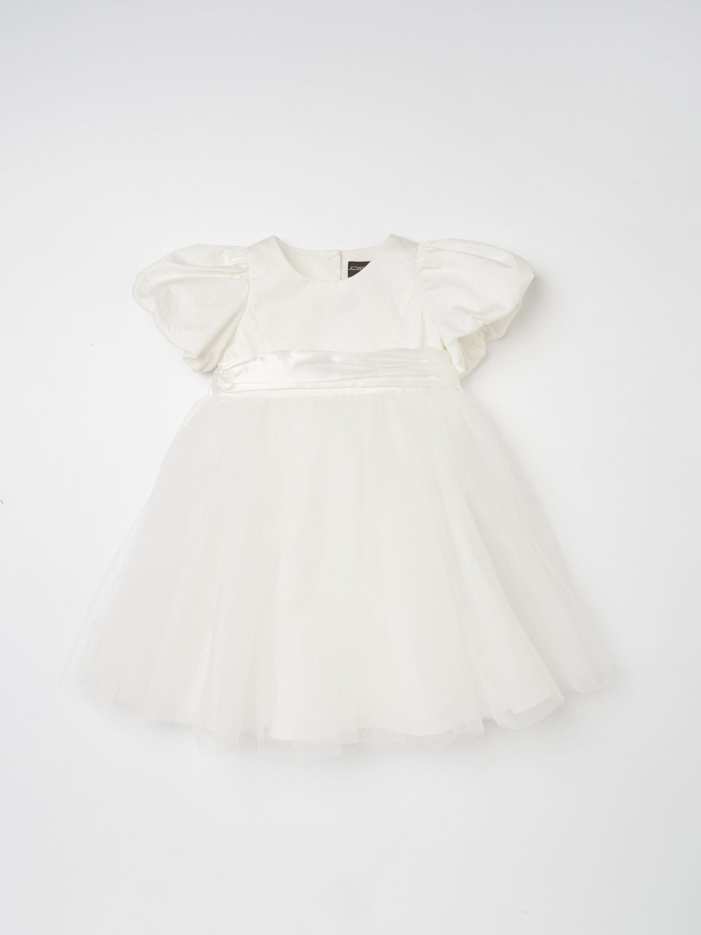 Angel & Rocket White Taffeta Bow Baby Dress image 5
