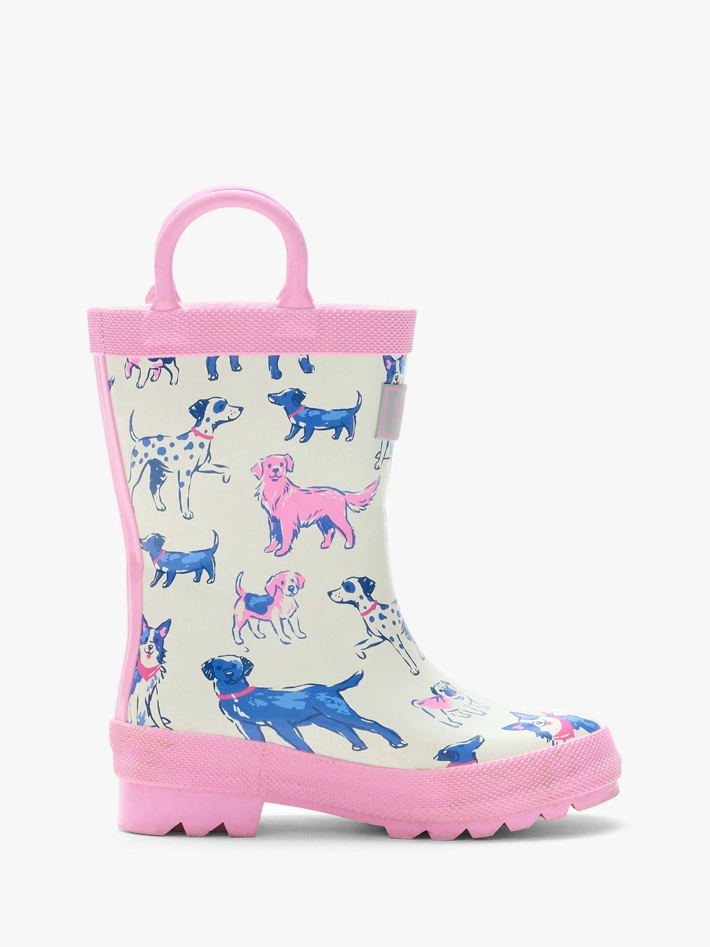 Hatley Cream Little Pups Rain Boots with Handles image 2