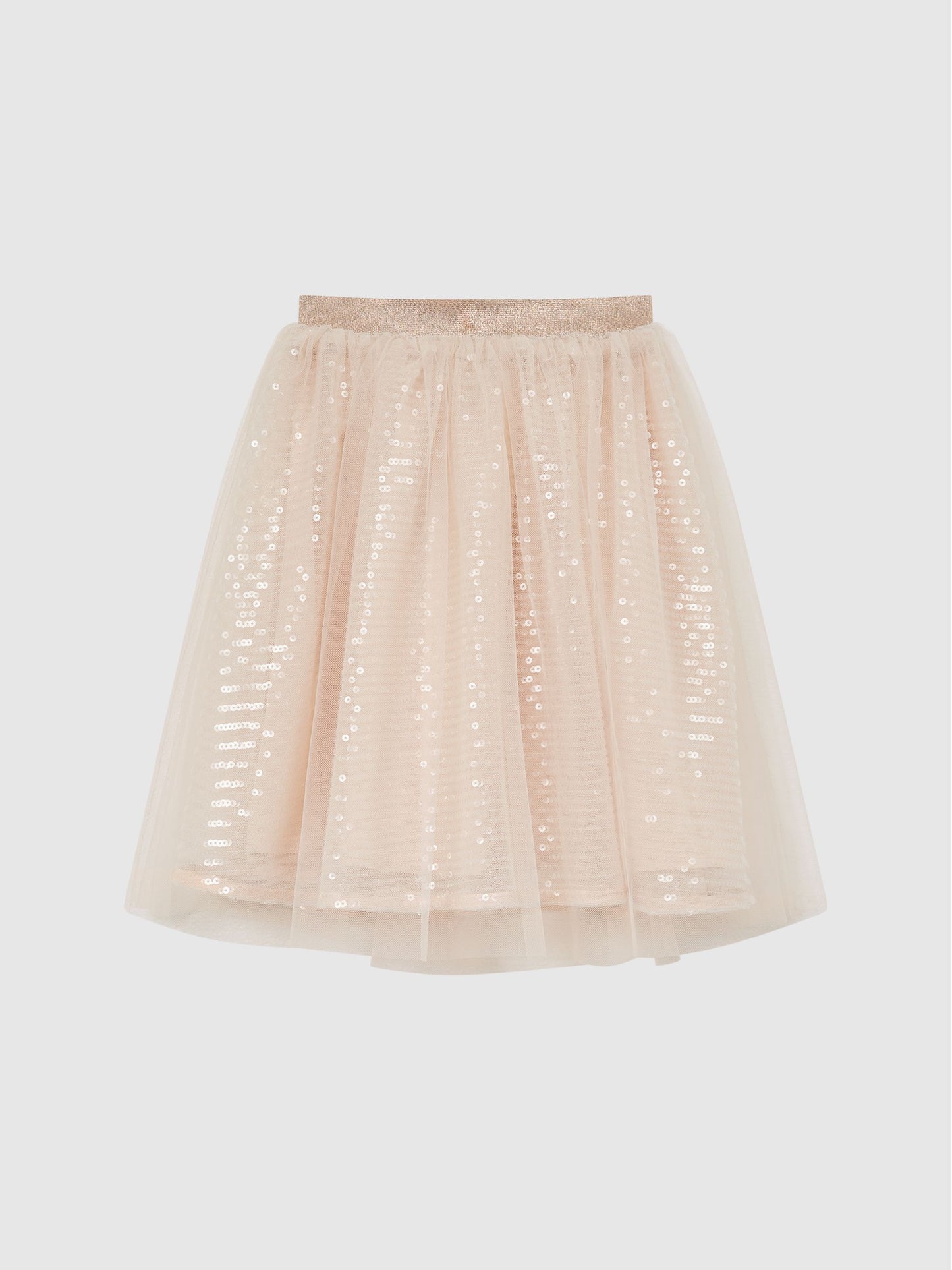 Dsiney Kidz - Reiss Pale Pink Charlotta 4-9 yrs Sequin Midi Skirt image 2
