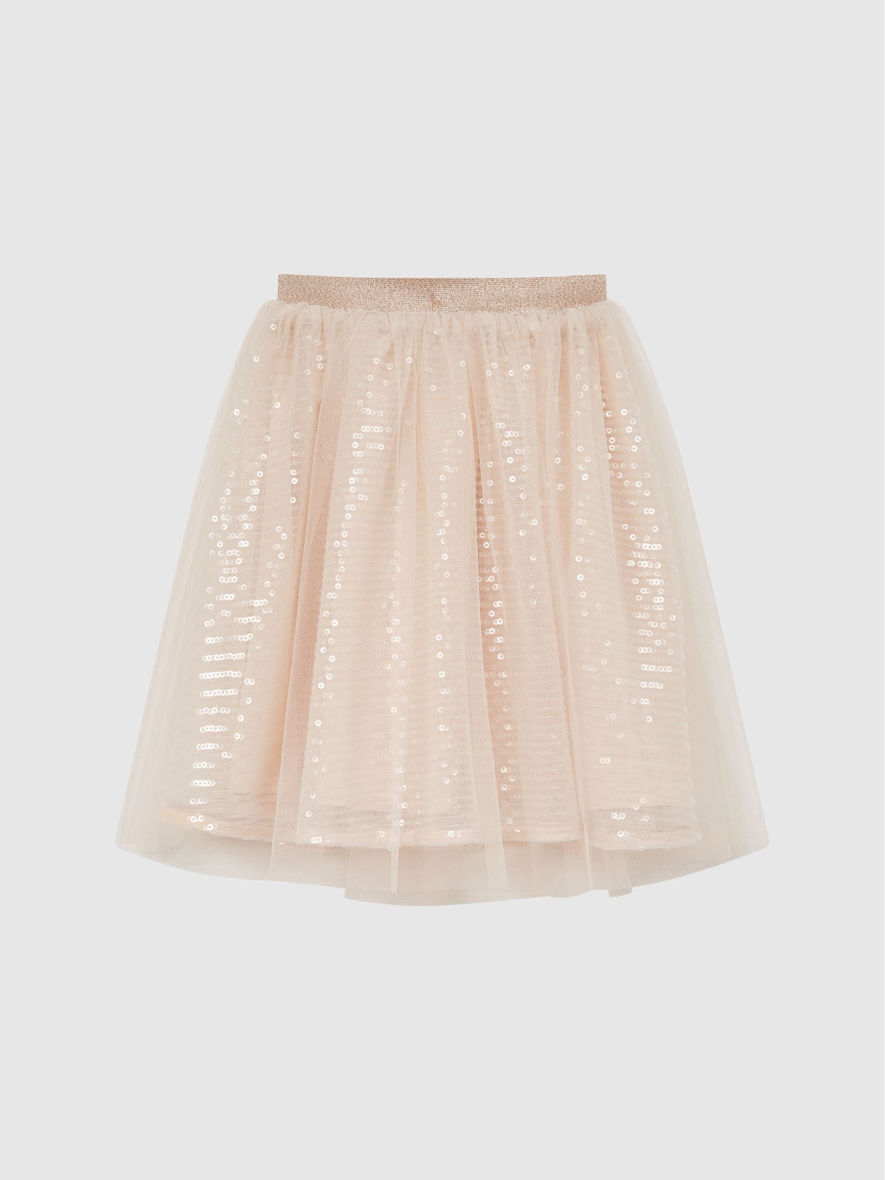 Dsiney Kidz - Reiss Pale Pink Charlotta 4-9 yrs Sequin Midi Skirt image 2