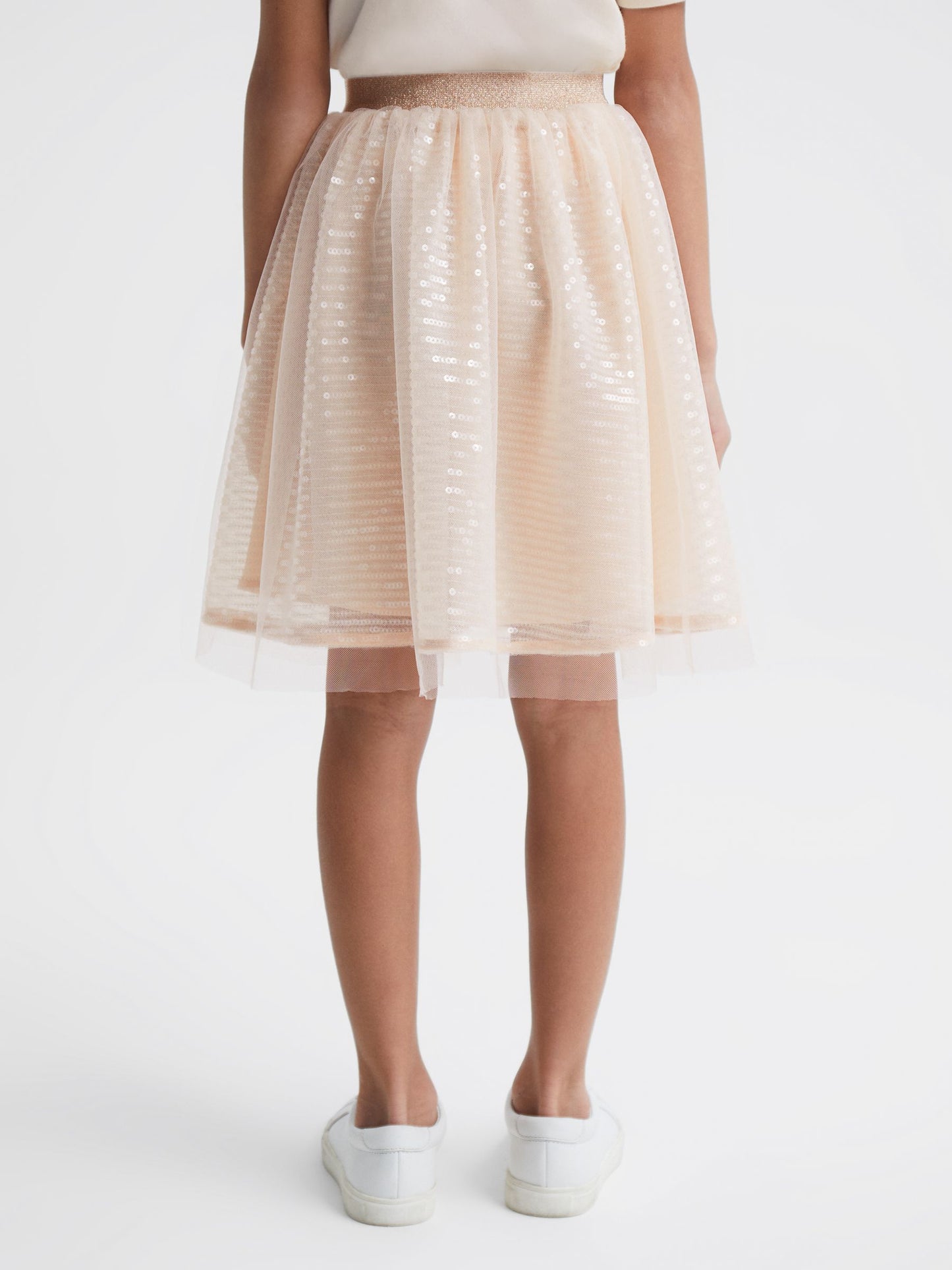 Dsiney Kidz - Reiss Pale Pink Charlotta 4-9 yrs Sequin Midi Skirt image 5
