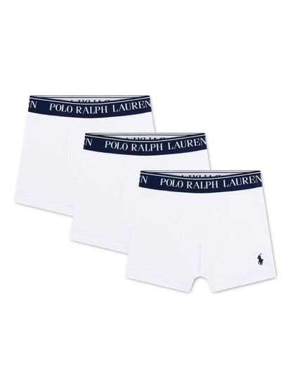 Dsiney Kidz - Polo Ralph Lauren White Cotton Stretch Logo Boxers 3 Pack image 1