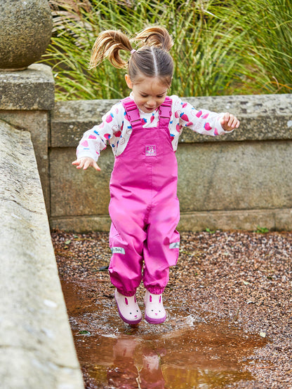 JoJo Maman Bébé Pink Bunny Printed Lined Wellies image 3