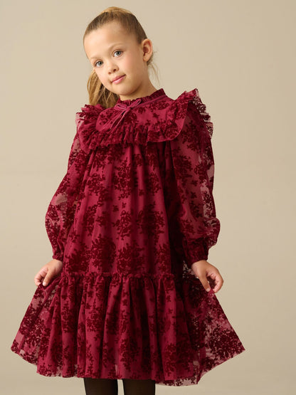 Dsiney Kidz - Angel & Rocket Red Nova Flocked Mesh Dress image 1