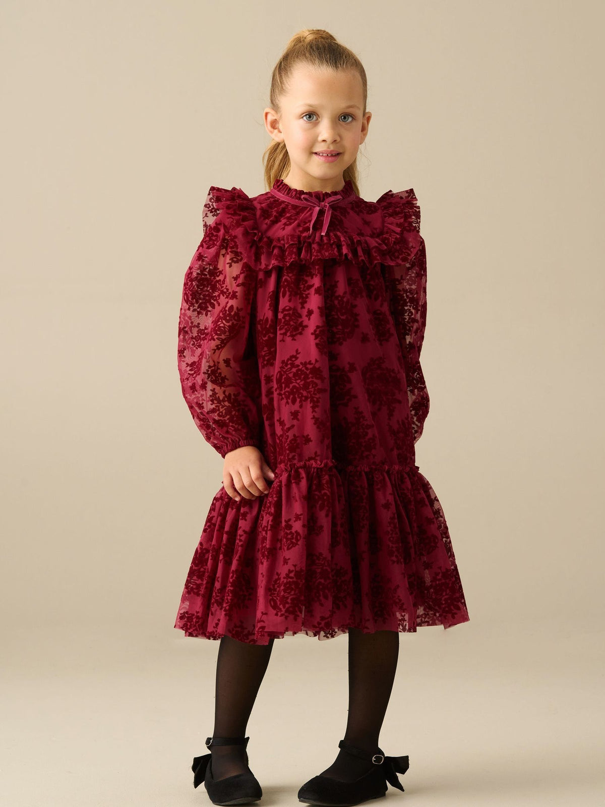 Dsiney Kidz - Angel & Rocket Red Nova Flocked Mesh Dress image 4