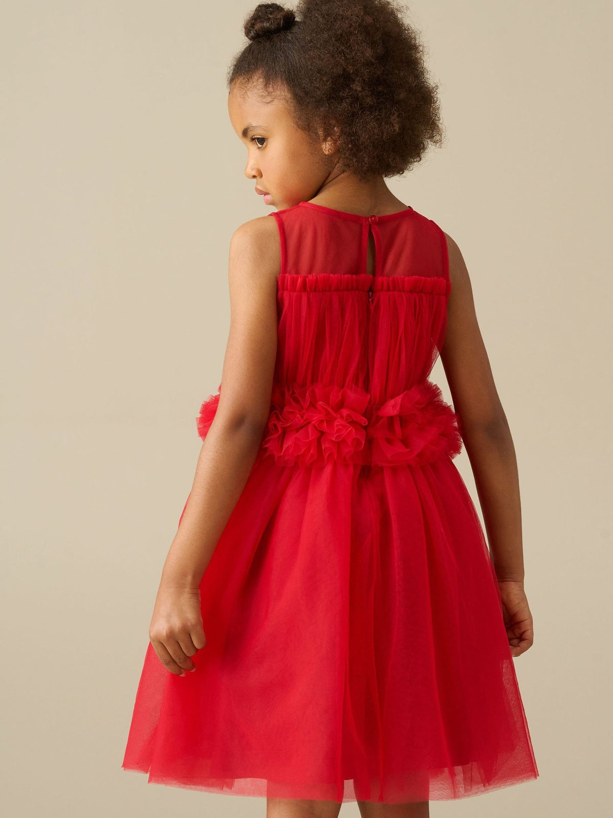 Dsiney Kidz - Angel & Rocket Red Kaitlyn Ruffle Waist Mesh Dress image 2