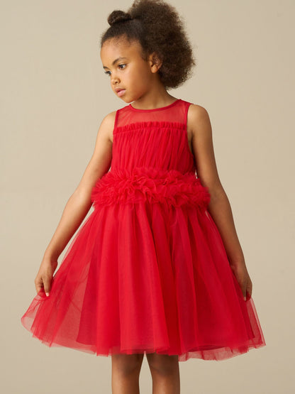 Dsiney Kidz - Angel & Rocket Red Kaitlyn Ruffle Waist Mesh Dress image 4