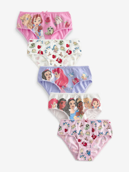 Pink Disney Princesses Briefs 5 Pack (1.5-10yrs) - image 1