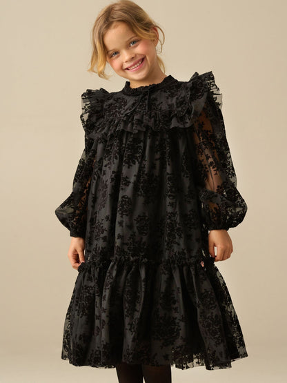 Dsiney Kidz - Angel & Rocket Black Nova Flocked Mesh Dress image 1