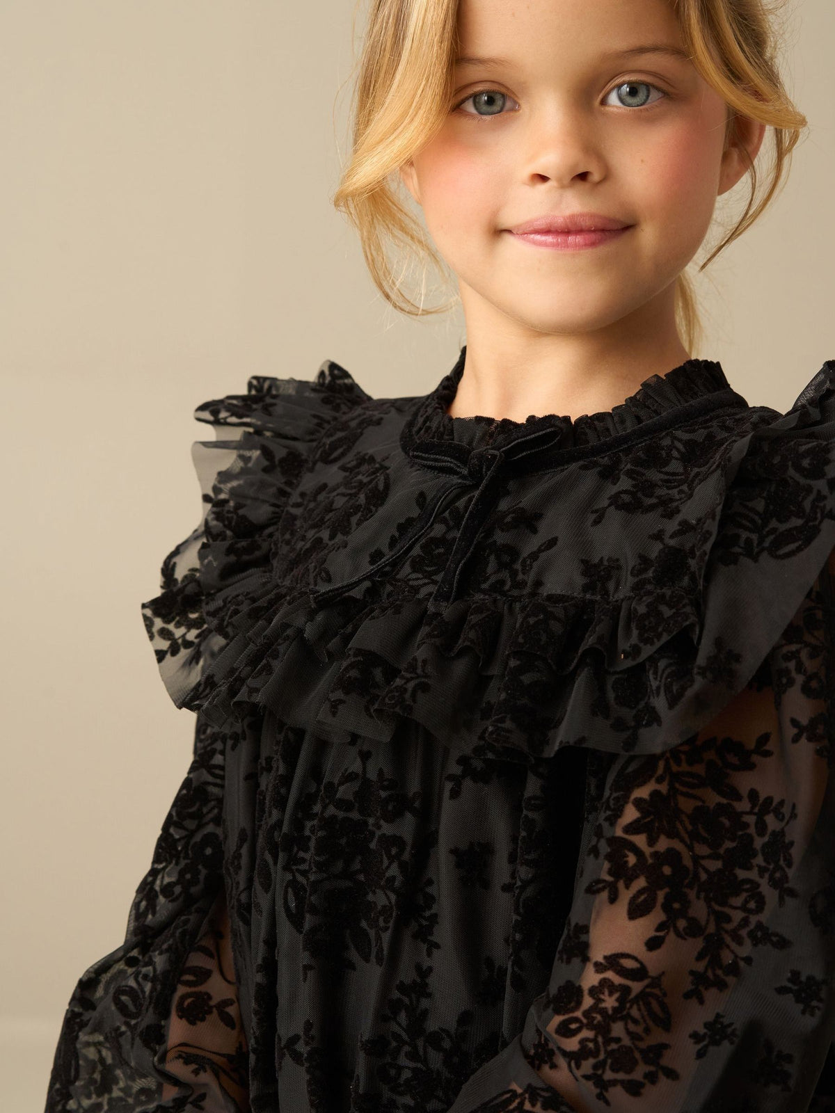 Dsiney Kidz - Angel & Rocket Black Nova Flocked Mesh Dress image 3