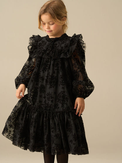 Dsiney Kidz - Angel & Rocket Black Nova Flocked Mesh Dress image 4