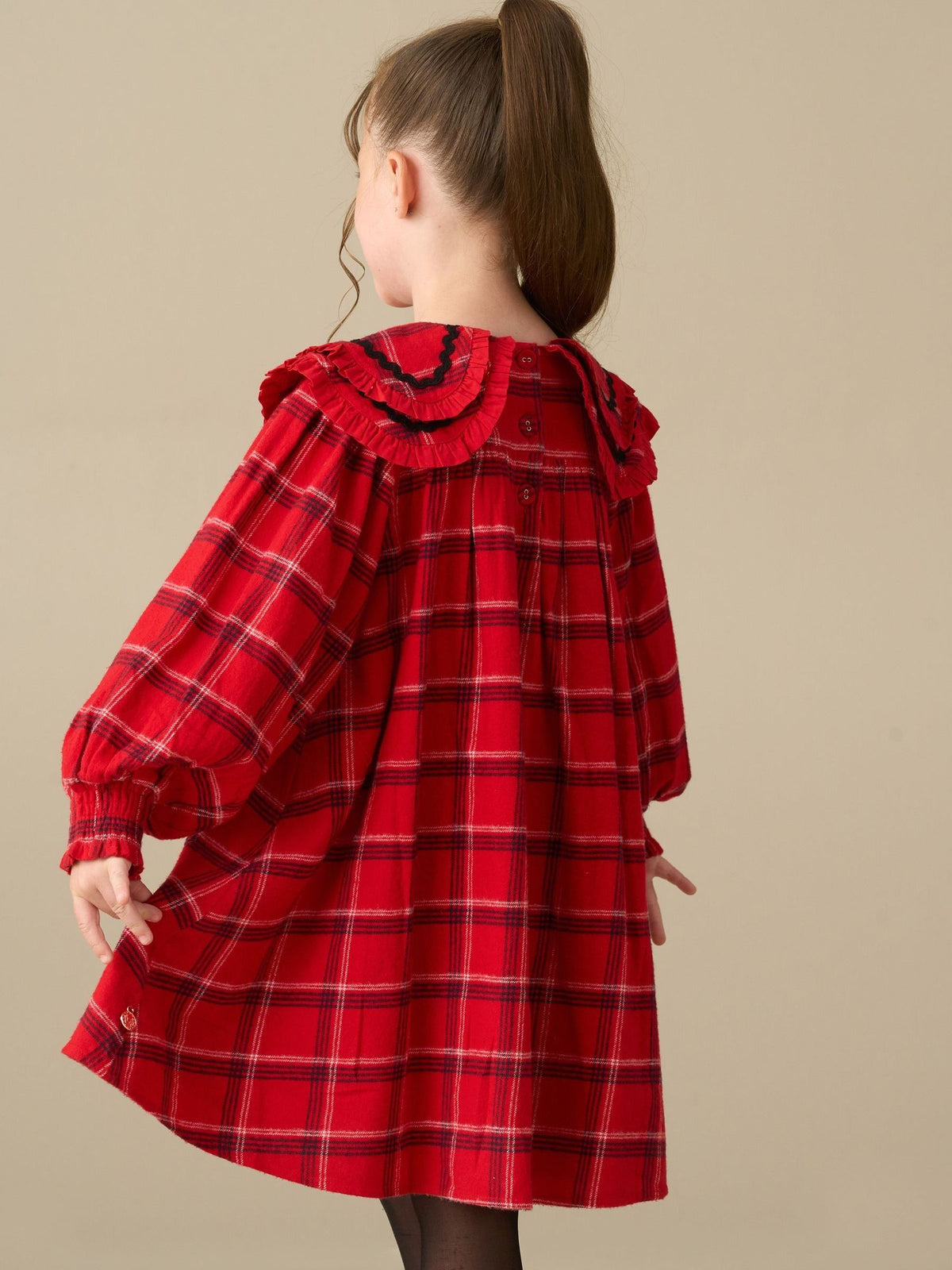 Angel & Rocket Red Addison Check Double Collar Dress - image 2