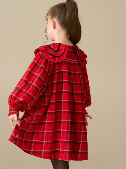 Angel & Rocket Red Addison Check Double Collar Dress - image 2