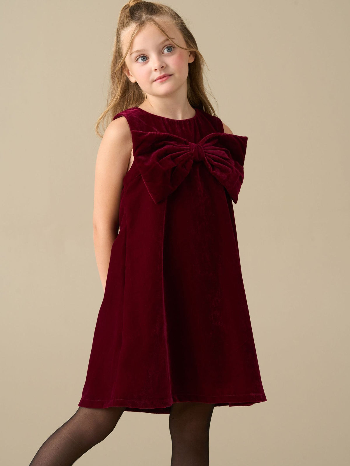 Dsiney Kidz - Angel & Rocket Red Clea Velvet Bow Shift Dress image 1
