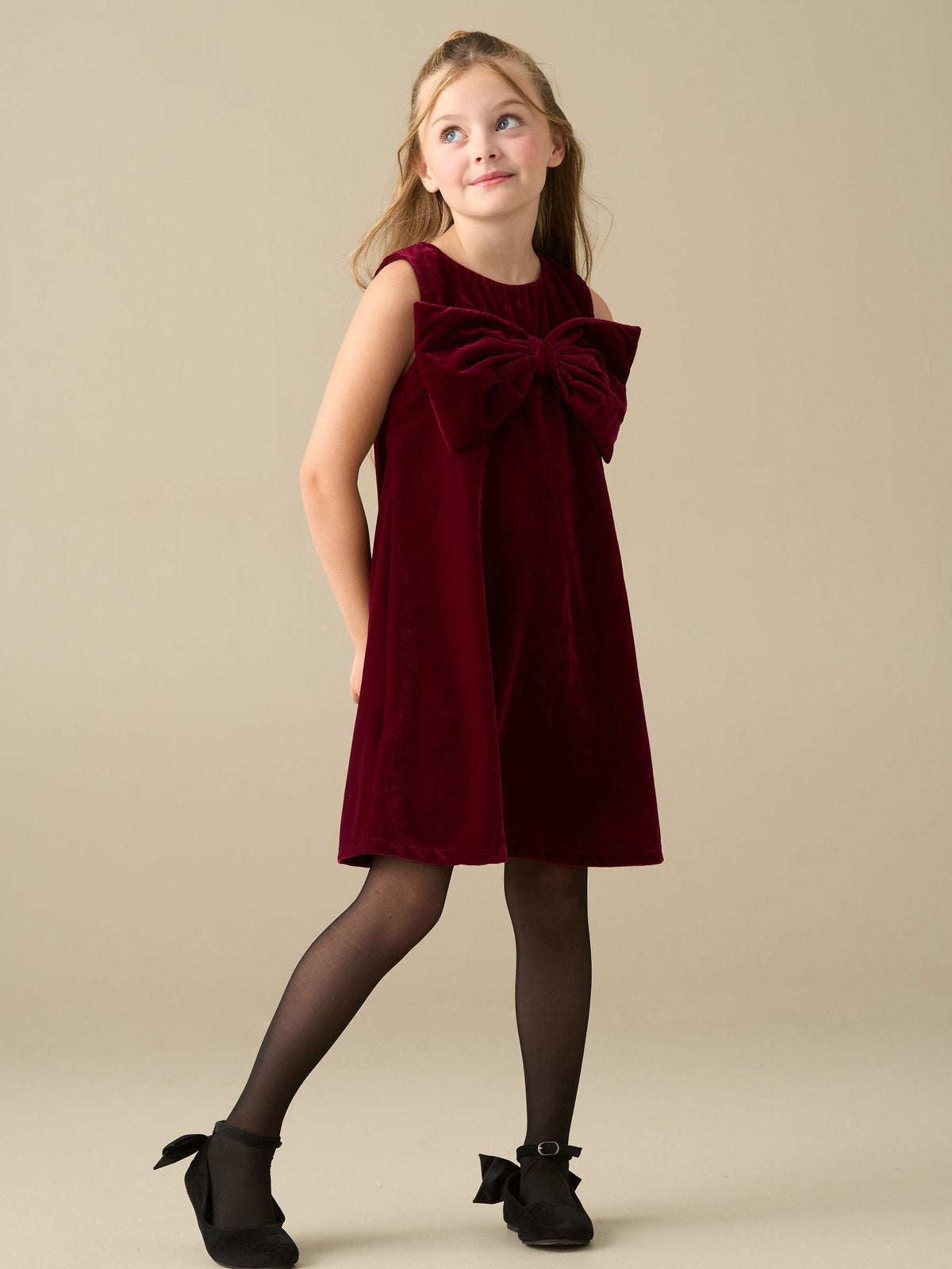 Dsiney Kidz - Angel & Rocket Red Clea Velvet Bow Shift Dress image 3
