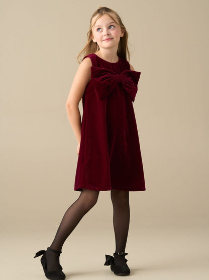 Dsiney Kidz - Angel & Rocket Red Clea Velvet Bow Shift Dress image 3
