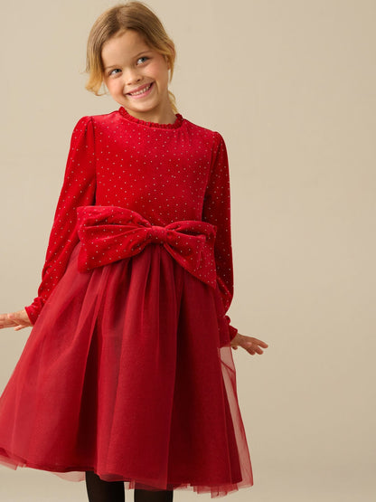 Dsiney Kidz - Angel & Rocket Red Elsie Velvet Tulle Dress image 1