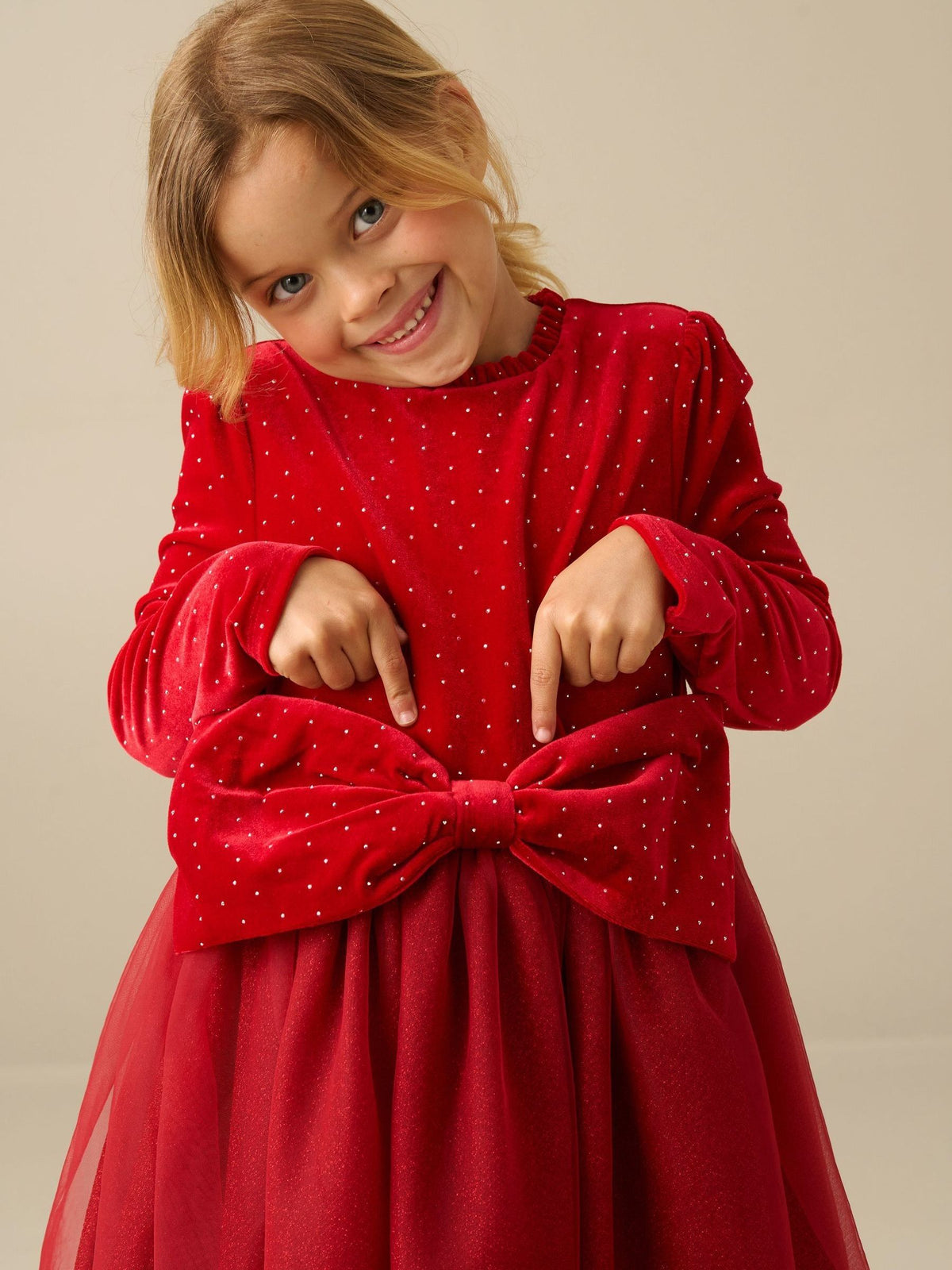 Dsiney Kidz - Angel & Rocket Red Elsie Velvet Tulle Dress image 2