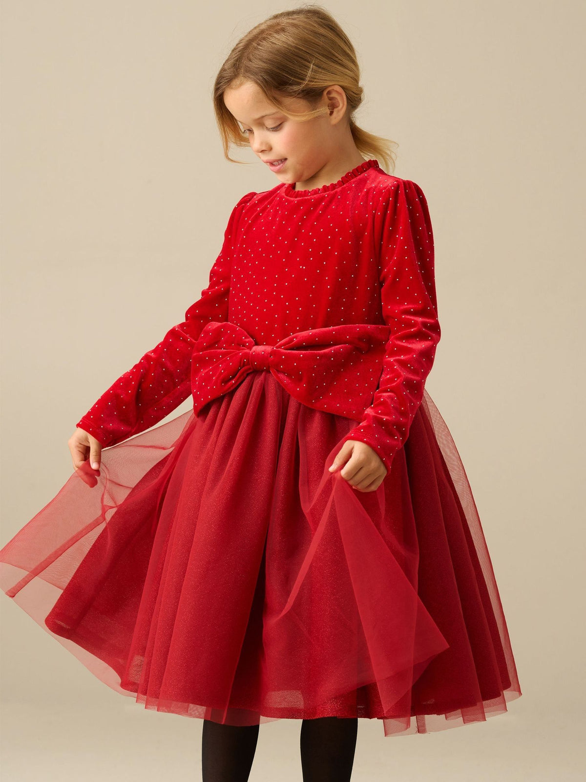 Dsiney Kidz - Angel & Rocket Red Elsie Velvet Tulle Dress image 3