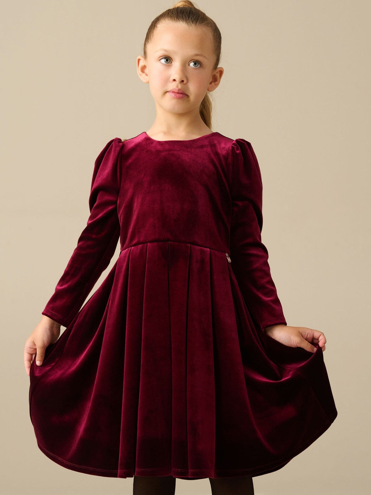 Dsiney Kidz - Angel & Rocket Red Grace Velvet Bow Back Dress image 1