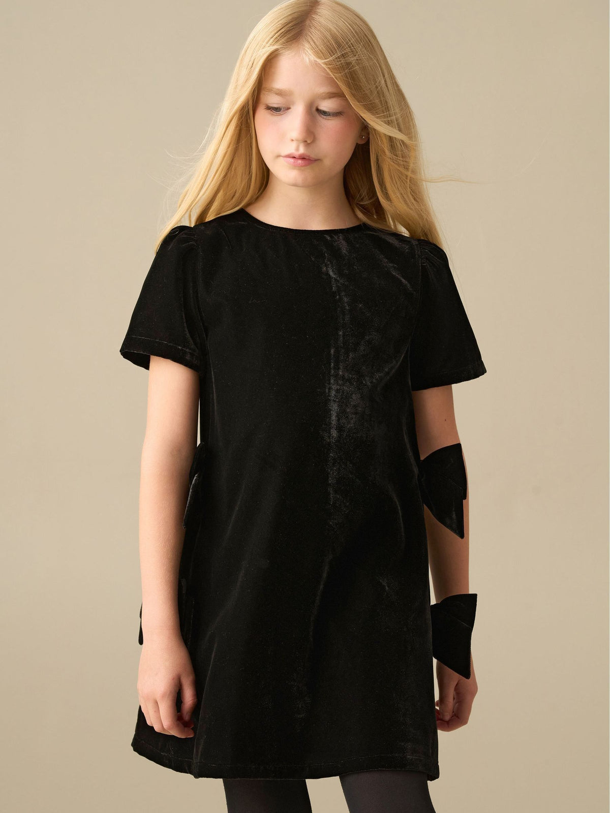 Dsiney Kidz - Angel & Rocket Black Olivia Velvet Bow Dress image 1