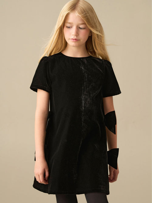 Dsiney Kidz - Angel & Rocket Black Olivia Velvet Bow Dress image 1