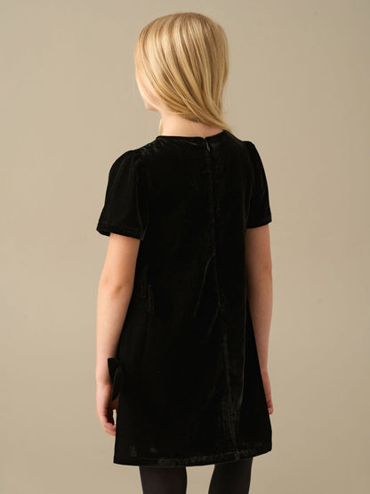 Dsiney Kidz - Angel & Rocket Black Olivia Velvet Bow Dress image 2