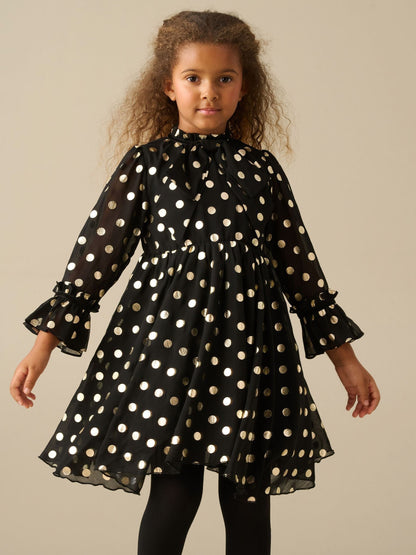 Angel & Rocket Black Dakota Polkadot Bow Dress - image 2