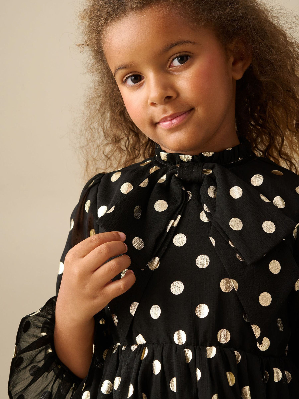 Angel & Rocket Black Dakota Polkadot Bow Dress - image 4