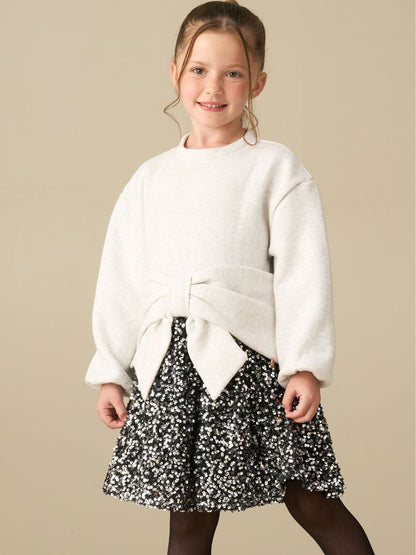 Dsiney Kidz - Angel & Rocket Grey Ella Sequin Sweat Dress image 1