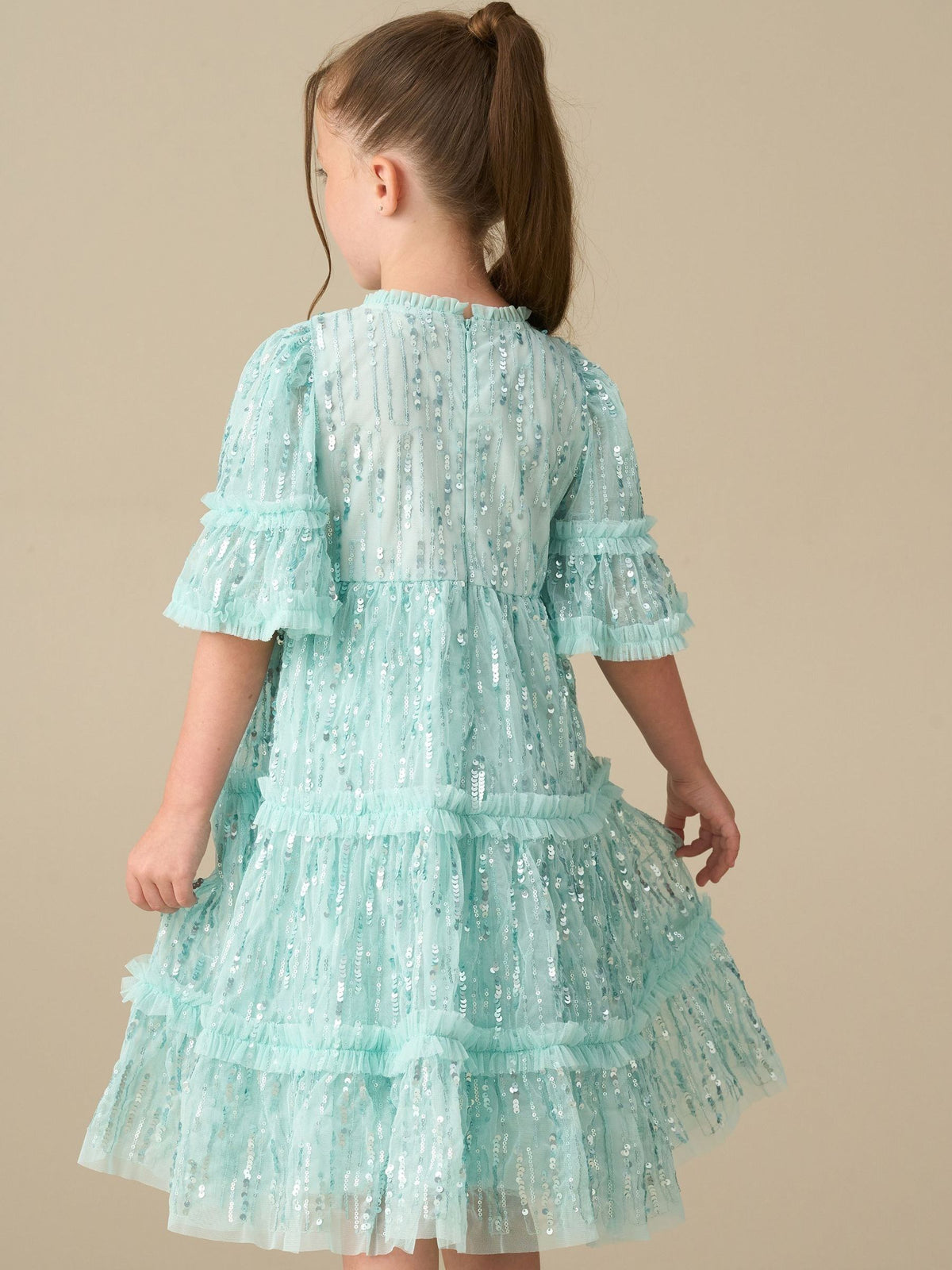 Dsiney Kidz - Angel & Rocket Green Penny Sequin Dress image 2