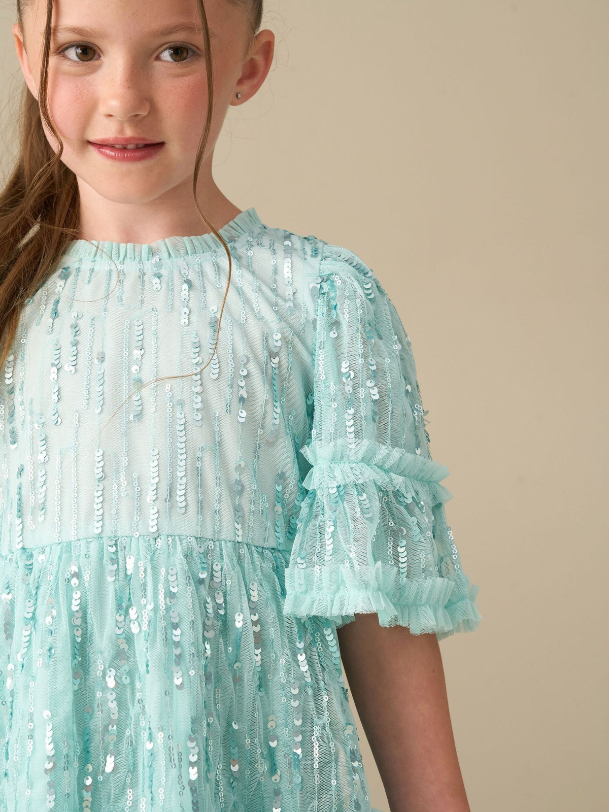 Dsiney Kidz - Angel & Rocket Green Penny Sequin Dress image 3
