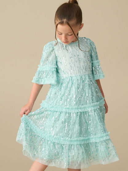 Dsiney Kidz - Angel & Rocket Green Penny Sequin Dress image 4