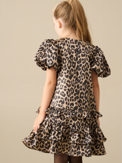 Dsiney Kidz - Angel & Rocket Brown Seren Leopard Print Layered Frill Dress image 2