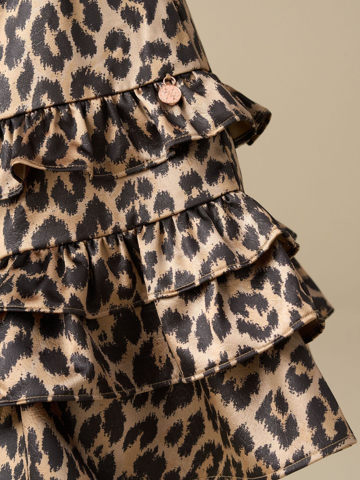 Dsiney Kidz - Angel & Rocket Brown Seren Leopard Print Layered Frill Dress image 4