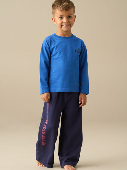 Angel & Rocket Blue Chase Graphic Pyjamas Set - image 1