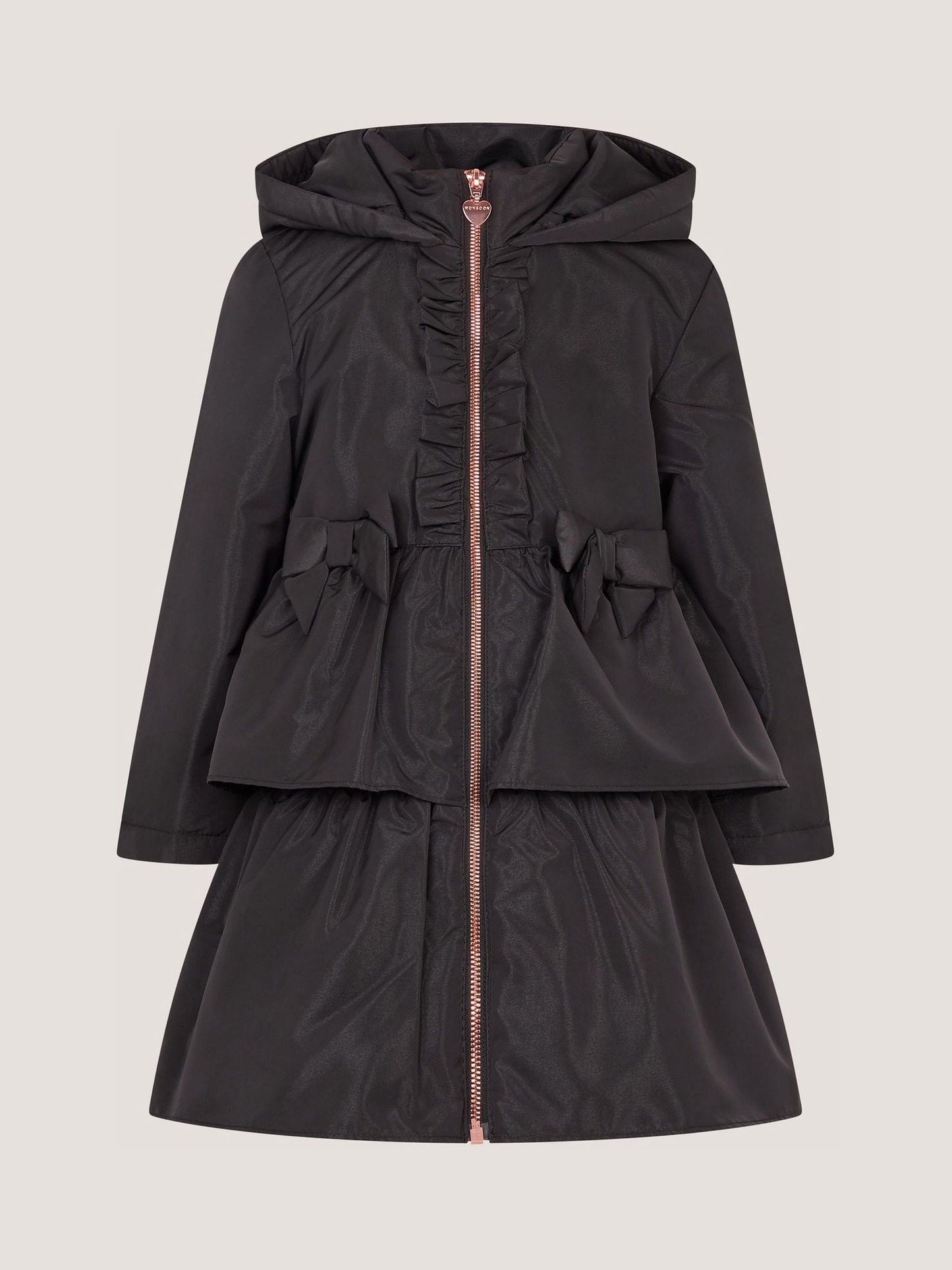 Dsiney Kidz - Monsoon Black Bow Ruffle Shower Resistant Jacket image 1