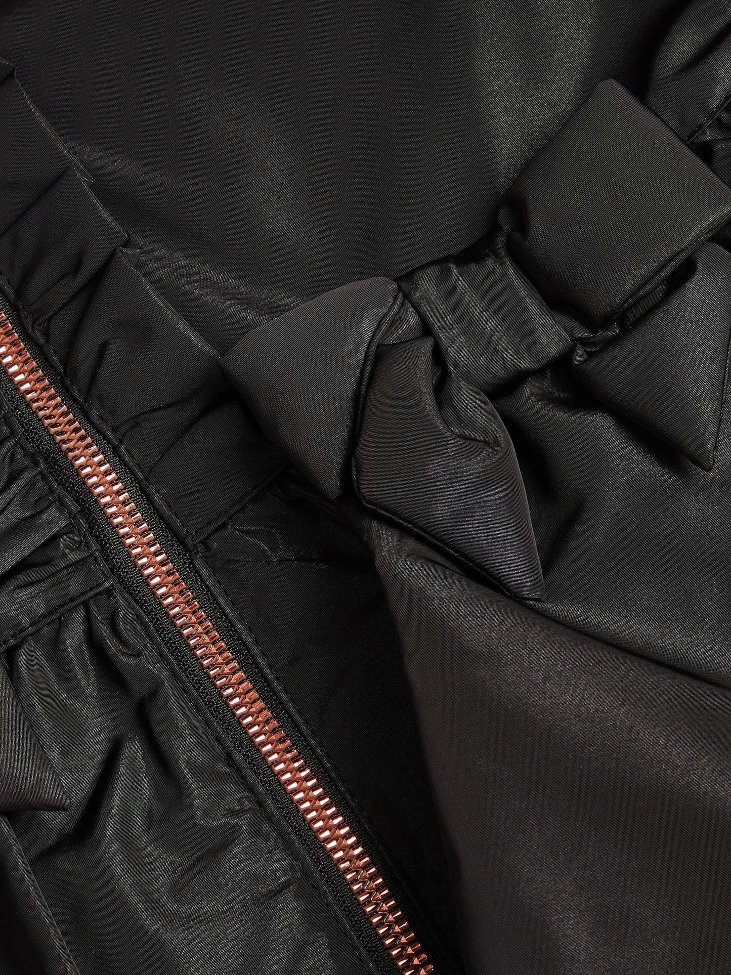 Dsiney Kidz - Monsoon Black Bow Ruffle Shower Resistant Jacket image 3