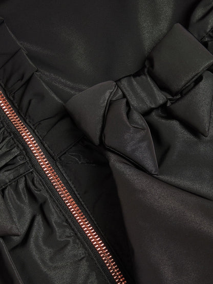Dsiney Kidz - Monsoon Black Bow Ruffle Shower Resistant Jacket image 3